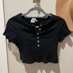 Princess Polly Lovers Thief Top Black Size 6